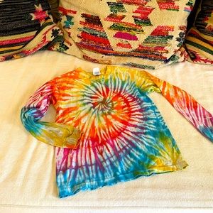 Tie-dye rainbow, long sleeve shirt